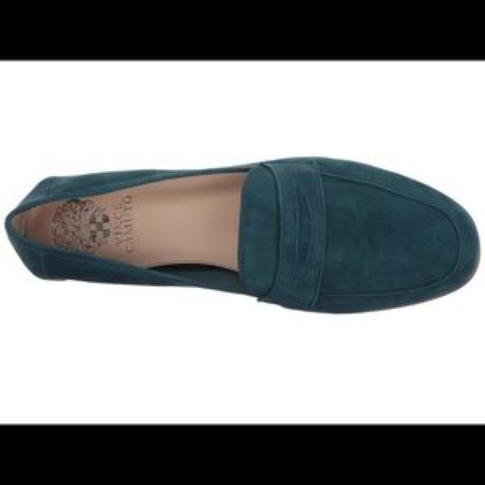 NWOT Vince Camuto Elroy loafer in teal suede - Picture 2 of 10